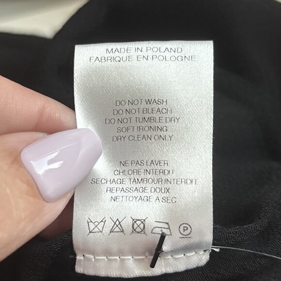 IRO Womens Top 12 Black Emilda Lace Up Whimsigoth Blouse Euro 40 Witch Core Lace - Picture 8 of 9